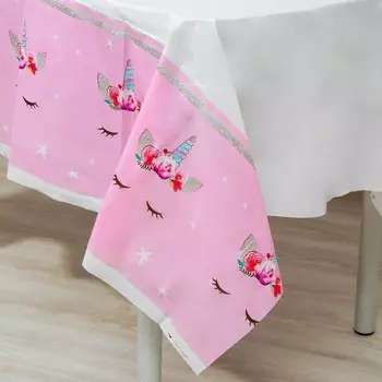 Скатерть одноразовая «Милый единорог», 180137 см