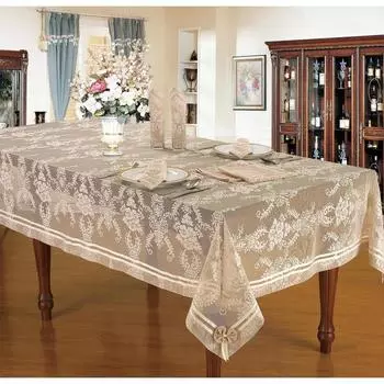 Скатерть «Мишель», размер 180х360 см, цвет бежевый