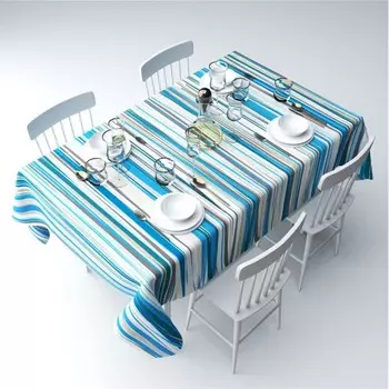 Скатерть «Морские полосы», размер 145x120 см