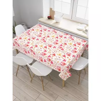 Скатерть на стол «Ключ от сердца», прямоугольная, сатен, размер 145х180 см