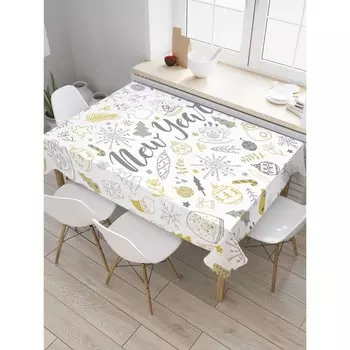 Скатерть на стол «Новый год», прямоугольная, сатен, размер 145х180 см