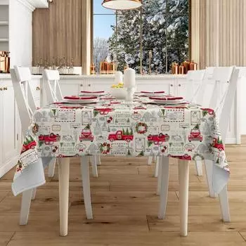 Скатерть «Новогоднее путешествие», размер 145х145 см