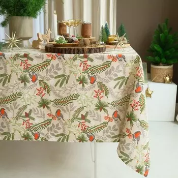 Скатерть Доляна Bullfinch=149220+/- 3 см, 100% хл, рогожка 164 г/м