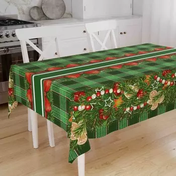 Скатерть новогодняя «Праздничный», 145180 см, рогожка 170 г/м, 100% хлопок