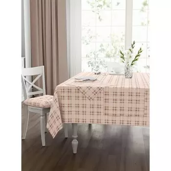 Скатерть Pink check, размер 140х150 см