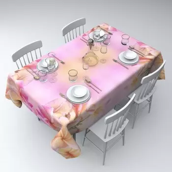 Скатерть «Плюмерия боке», размер 145x120 см