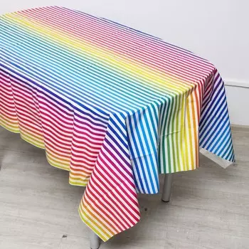Скатерть «Полоска», 137 183 см, цвет радуга