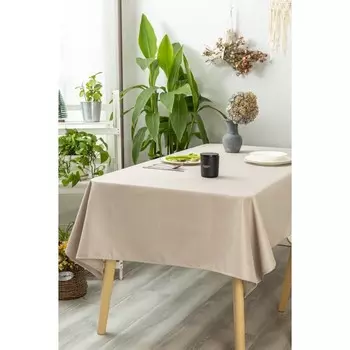 Скатерть, размер 140х220 см, цвет бежевый