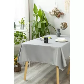 Скатерть, размер 140х220 см, цвет серый