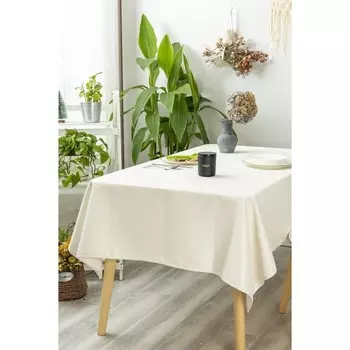 Скатерть, размер 140х220 см, цвет кремовый