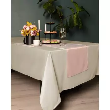 Скатерть, размер 150х220 см, цвет кремовый