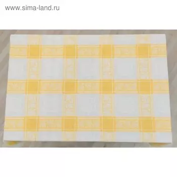 Скатерть, размер 160 х 180 см, цвет жёлтый, жаккард