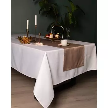 Скатерть, размер 160х160 см, цвет белый