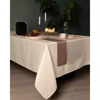 Скатерть, размер 160х160 см, цвет кремовый