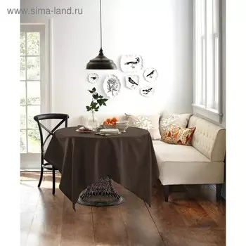 Скатерть, размер 165× 200 см, рогожка, цвет шоколадный