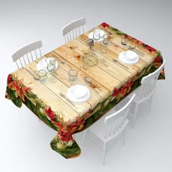 Скатерть «Рождественский венок», размер 145x120 см