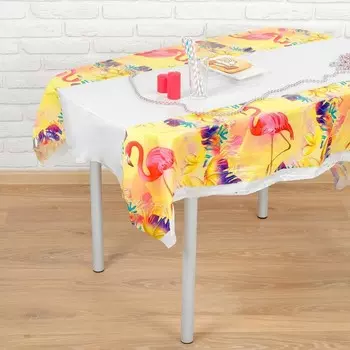 Скатерть «Розовый фламинго», 108 180 см