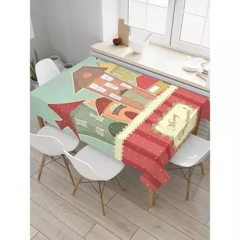 Скатерть на стол «Праздник приходит», прямоугольная, сатен, размер 120х145 см