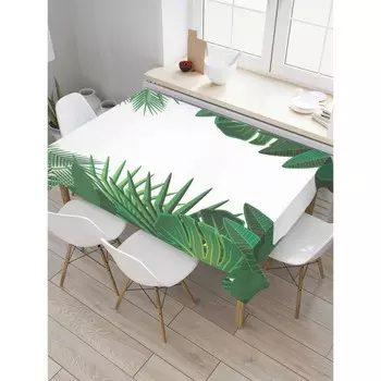 Скатерть на стол «Лиственная композиция», прямоугольная, сатен, размер 120х145 см