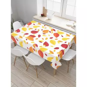Скатерть на стол «Лиственный узор», прямоугольная, сатен, размер 145х180 см
