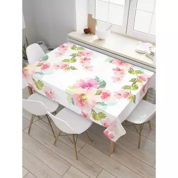 Скатерть на стол «Цветы быстро вьются», прямоугольная, сатен, размер 145х180 см