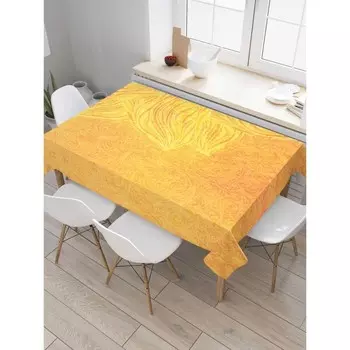 Скатерть на стол «Яркий цветочный узор», прямоугольная, сатен, размер 145х180 см