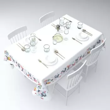 Скатерть «Снегирь в шапке», размер 145x120 см