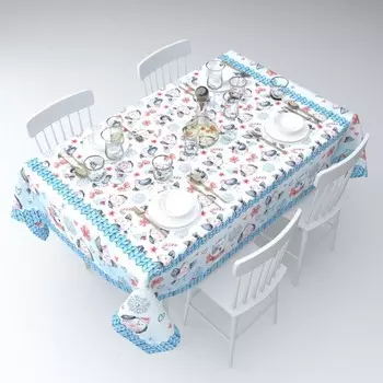 Скатерть «Весёлые друзья», размер 145x220 см