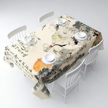 Скатерть «Японская фреска», размер 140x220 см