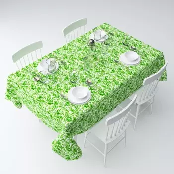 Скатерть «Зелёные ветки», размер 145x120 см