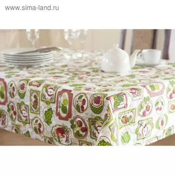Скатерть жаккардовая с печатным рисунком, размер 140х180 см