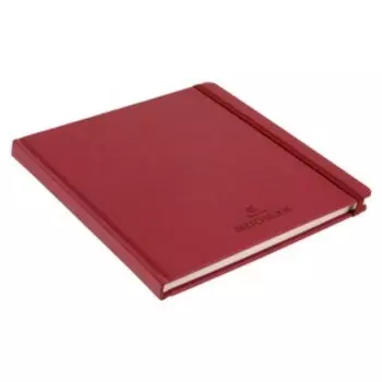 Скетчбук для акварели 19 х 19 см, 32 листа "Бордо", твёрдая обложка, искусственная кожа Latte, тиснение, 200 г/м2, ГОЗНАК СПБ