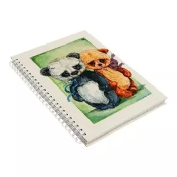 Скетчбук для зарисовок А5, 60 листов на гребне "Друзья-Игрушки", твёрдая обложка, матовая ламинация, блок 100 г/м2, МИКС