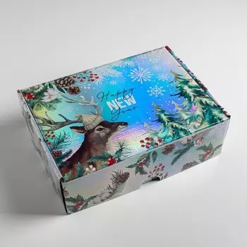 Складная коробка «Happy New Year», 30,5 22 9,5 см