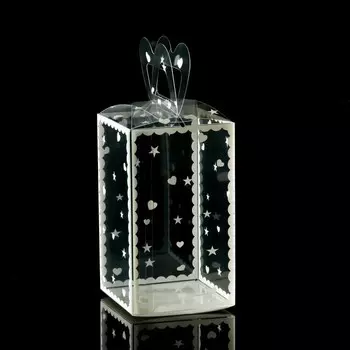 Складная прозрачная коробка из PVC, для упаковки подарков, «Сердце», 1277 см