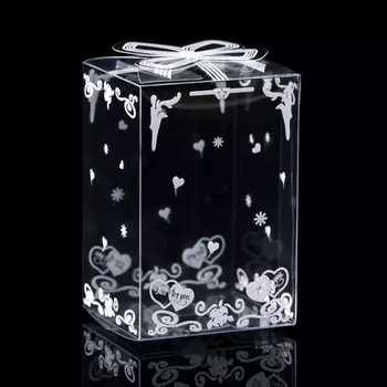 Складная прозрачная коробка из PVC, для упаковки подарков, 4.557.5 см