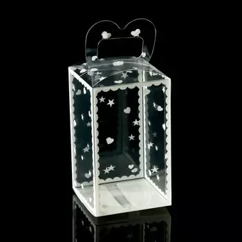 Складная прозрачная коробка из PVC, для упаковки подарков, «Сердце», 6610 см