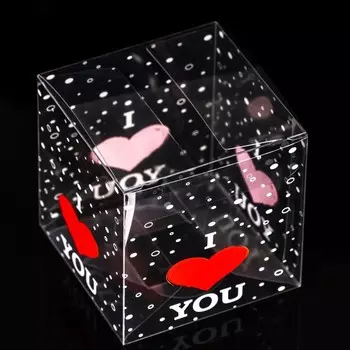 Складная прозрачная коробка из PVC, для упаковки подарков, I love you, 777 см