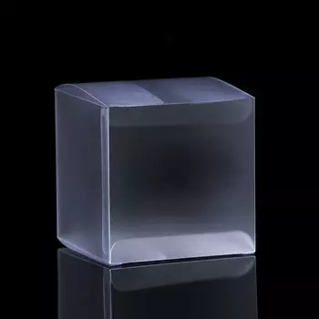 Складная прозрачная коробка из PVC, для упаковки подарков, матовая 101010 см