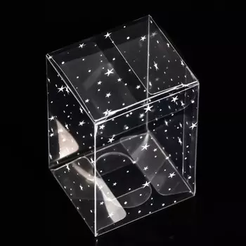 Складная прозрачная коробка из PVC, для упаковки подарков, «Звёздный горошек», 4.557.5 см
