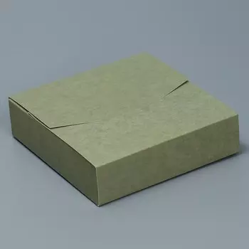 Коробка подарочная складная конверт, упаковка, «Оливковая», 15 х 15 х 4 см