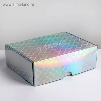 Коробка подарочная складная, упаковка, «My sweet Mermaid», 30,5 х 22 х 9,5 см
