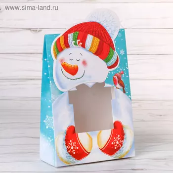 Складная коробка «Новогодние подарки!», 15 × 7 × 22 см