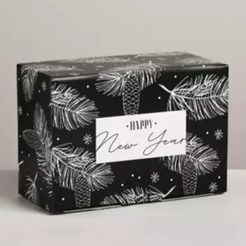 Коробка подарочная новогодняя складная «Новый год», 22 х 15 х 10 см