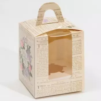 Коробка для капкейков, кондитерская упаковка, 1 ячейка «Что пожелает сердце», 9 х 9 х 11 см