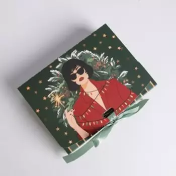 Складная коробка подарочная «Happy New Year», 16.5 × 12.5 × 5 см