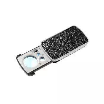 Складная лупа Veber тремя линзами 774-3ZX, 10х, 20х, 30х, светодиодная подсветка