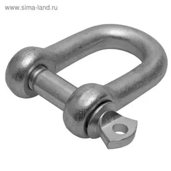 Скоба такелажная "ЗУБР", 22 мм, тип прямой, цинк, 2 шт.