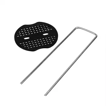 Скоба U-образная, h=15 см, с пластиковым зажимом, набор 10 шт., Greengo