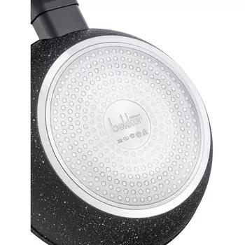 Сковорода глубокая Bekker BK-7843, ручка Soft touch, d=26 см, цвет чёрный